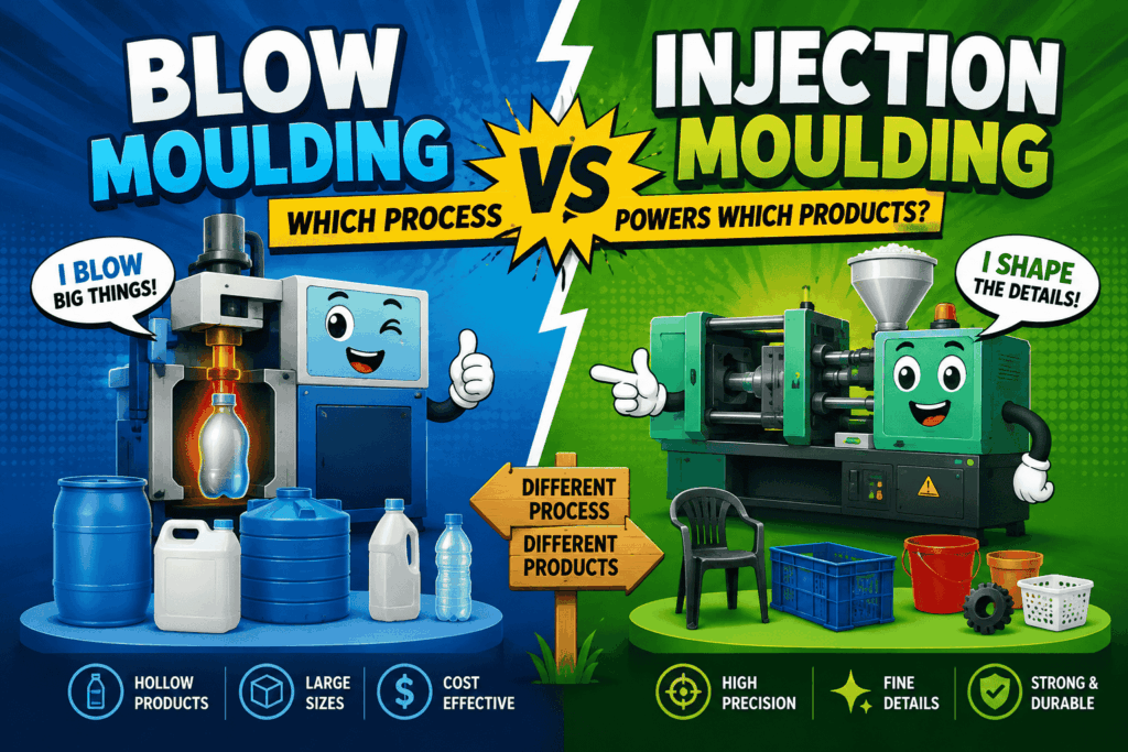 Blow Moulding vs Injection Moulding: Which Process Powers Which Products?
